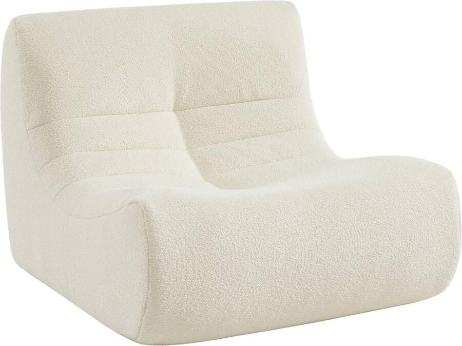 Sweeek Fauteuil boucléstof 1 zitplaats l 91 x b 105 x h 72cm sokol