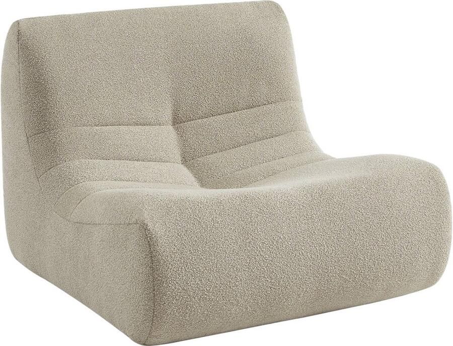 Sweeek Fauteuil boucléstof 1 zitplaats l 91 x b 105 x h 72cm sokol