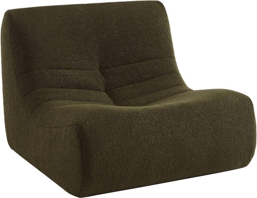 Sweeek Fauteuil boucléstof 1 zitplaats l 91 x b 105 x h 72cm sokol