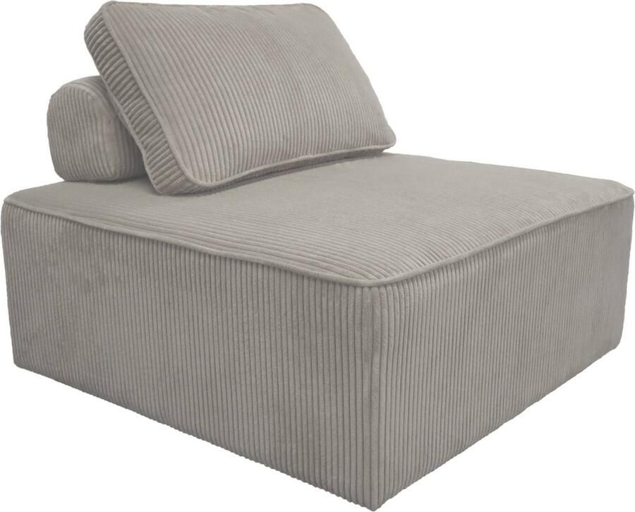 Sweeek Fauteuil corduroy 1 zitplaats l 90 x b 90 x h 78cm lao