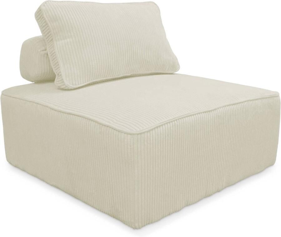 Sweeek Fauteuil corduroy 1 zitplaats l 90 x b 90 x h 78cm lao