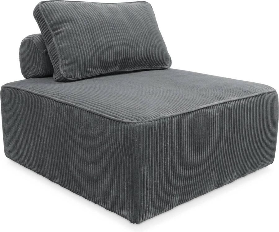 Sweeek Fauteuil corduroy 1 zitplaats l 90 x b 90 x h 78cm lao