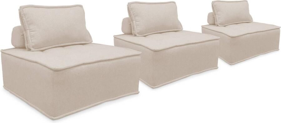 Sweeek Modulaire fauteuil in stof (x3)