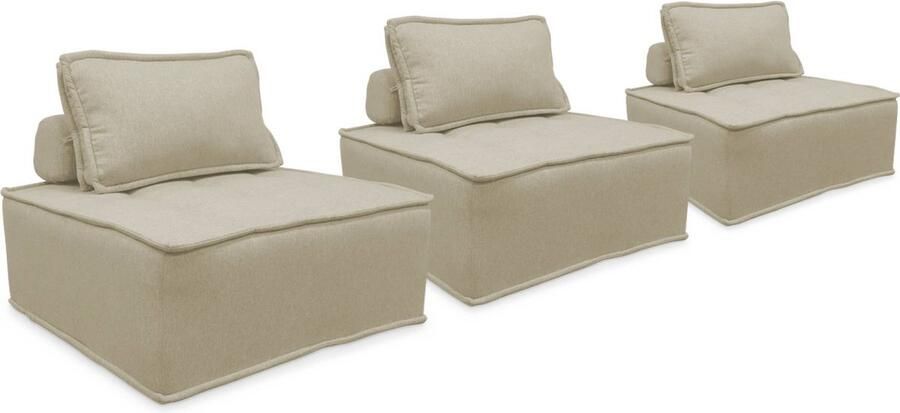 Sweeek Modulaire fauteuil in stof (x3)