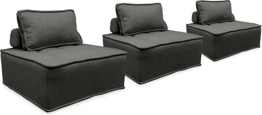 Sweeek Modulaire fauteuil in stof (x3)