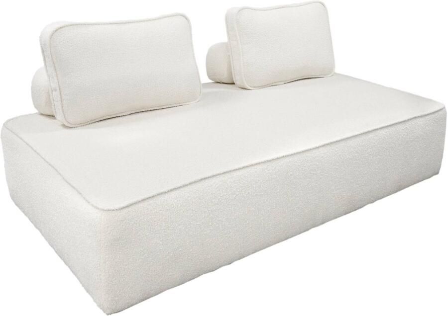 Sweeek Modulaire bank in boucléstof 2-zitter bao l 180 x d 90 x h 74cm