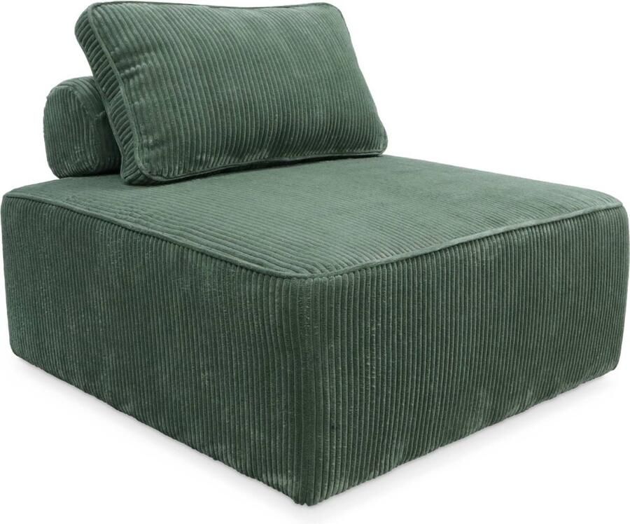 Sweeek Fauteuil corduroy 1 zitplaats l 90 x b 90 x h 78cm lao