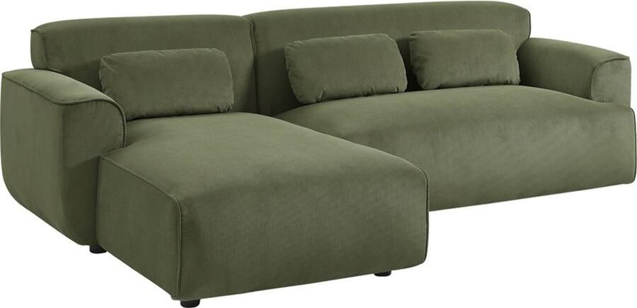 Sweeek Hoekbank 2 tot 3 zits corduroy wallas linkerhoek