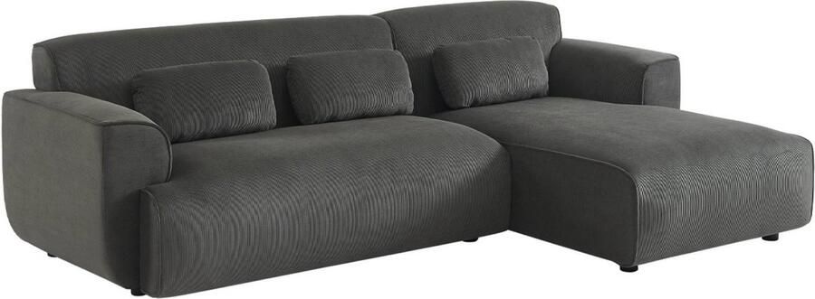 Sweeek Hoekbank 2 tot 3 zits corduroy wallas rechte hoek