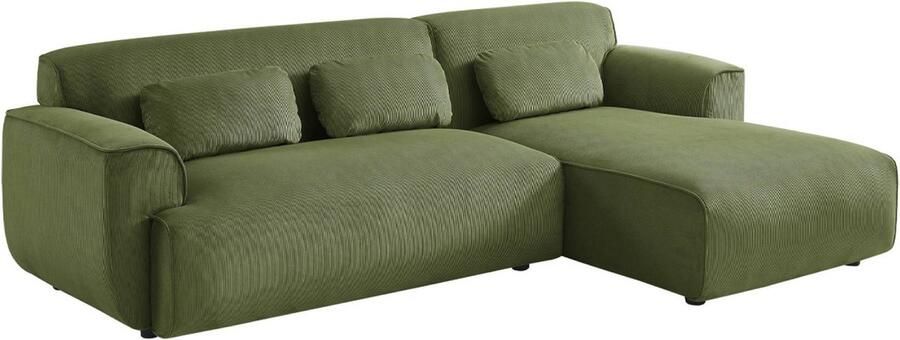Sweeek Hoekbank 2 tot 3 zits corduroy wallas rechte hoek