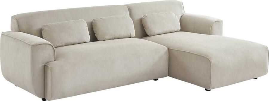 Sweeek Hoekbank 2 tot 3 zits corduroy wallas rechte hoek