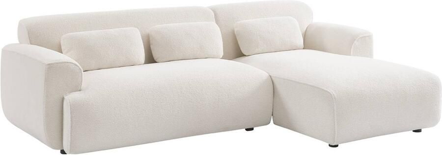 Sweeek Hoekbank wallas 3 zits boucléstof