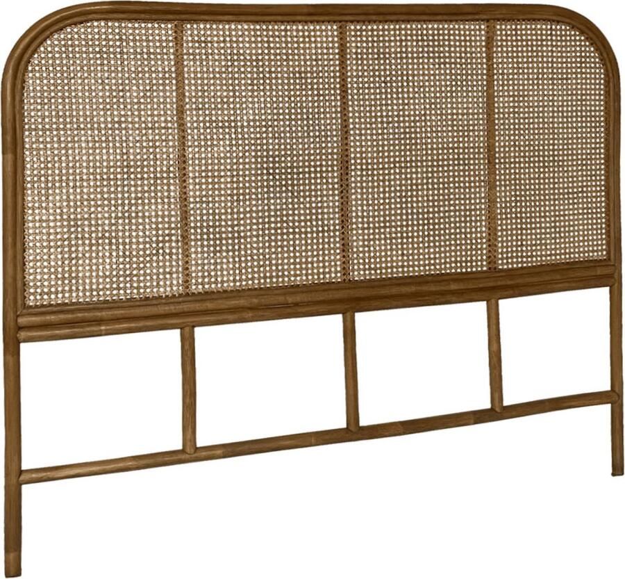 Sweeek Hoofdbord in donker rotan en riet sumatra