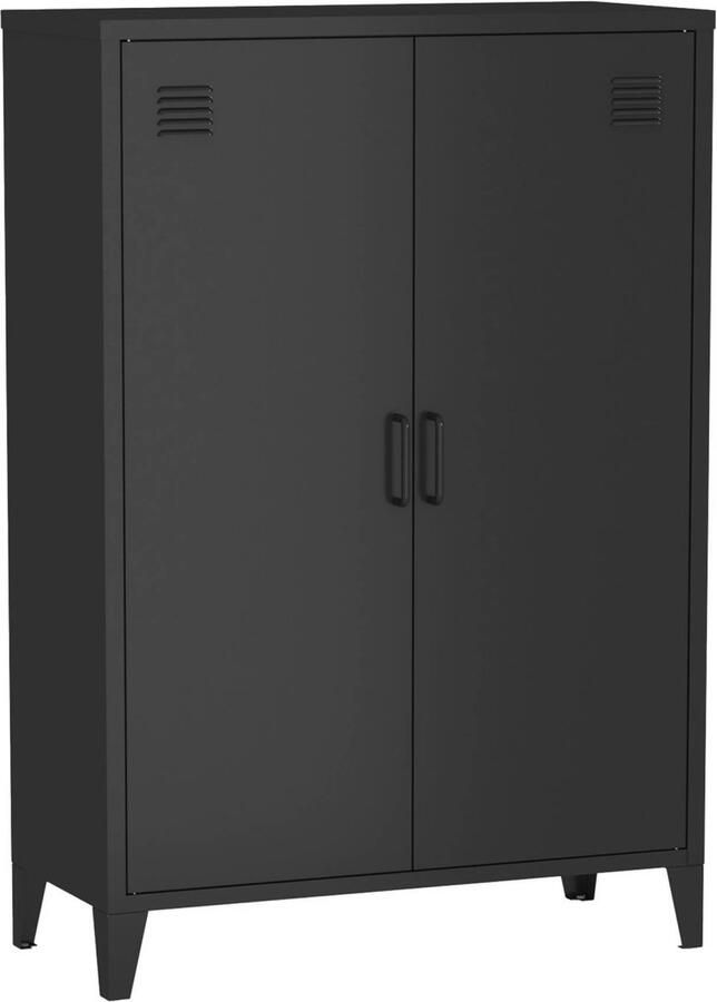 Sweeek Industriële metalen kast 2 deuren soho