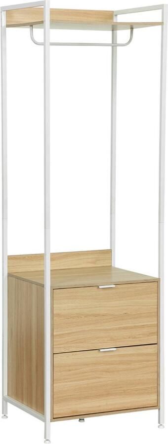 Sweeek Kledingkast met 1 hangdeel 2 laden en 1 legplank b 60 x d 48 x h 190 cm