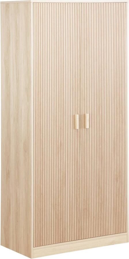 Sweeek Kast kledingkast met twee deuren garderobe en opbergruimte l 80 x b 48 x h 180cm - Foto 2