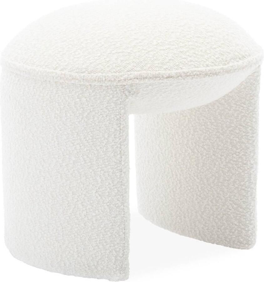 Sweeek Kruk poef in boucléstof b 44 x d 44 x h 42cm