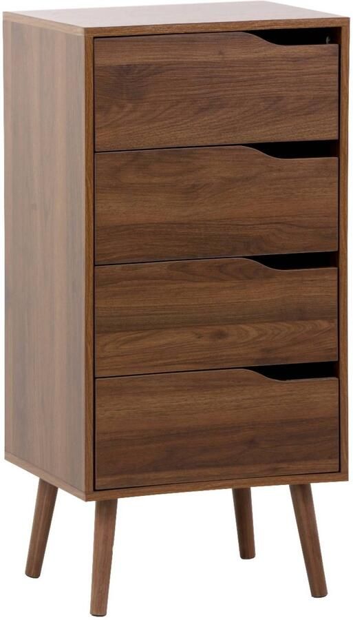 Sweeek Ladekast houteffect 4 laden 48 x 39 6 x 96 cm nepal