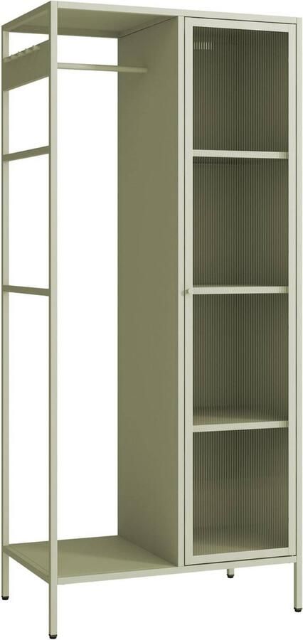 Sweeek Metalen kinderkledingkast industrieel kledingkast 3 legplanken