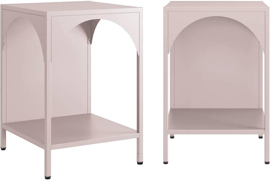 Sweeek Metalen nachtkastjes industriële bijzettafels (set van 2) soho