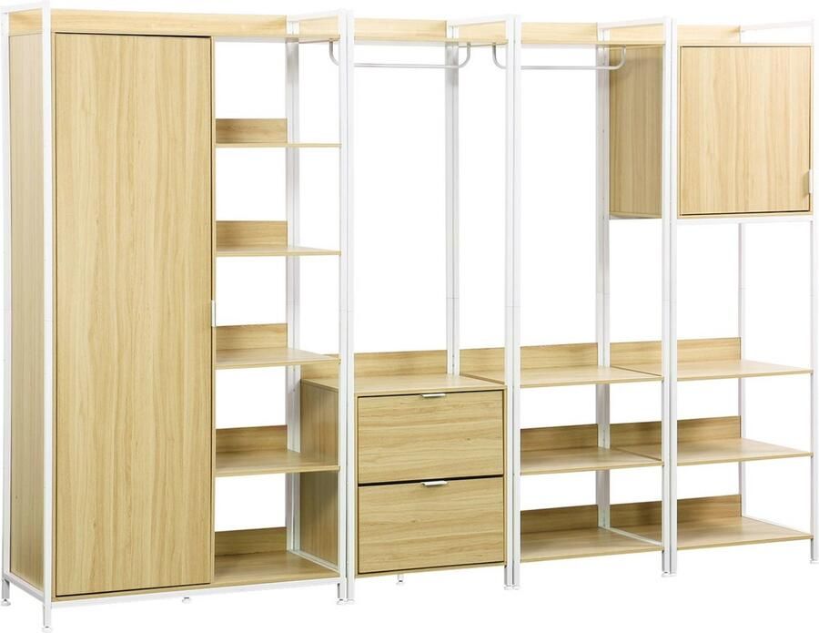 Sweeek Modulaire kledingkast met 4 elementen b 280 x d 48 x h 190 cm