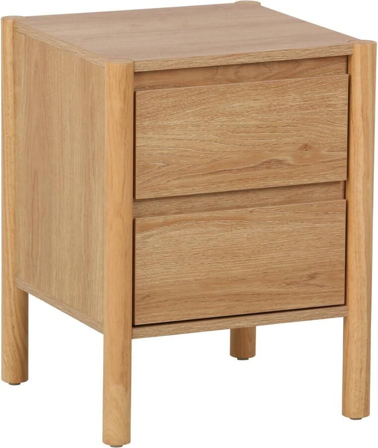 Sweeek Nachtkastje houteffect 2 laden 42 x 42 x 55 cm harmony