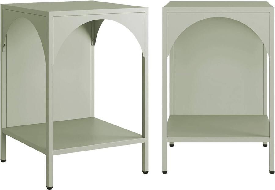 Sweeek Nachtkastje industriële bijzettafel (set van 2)