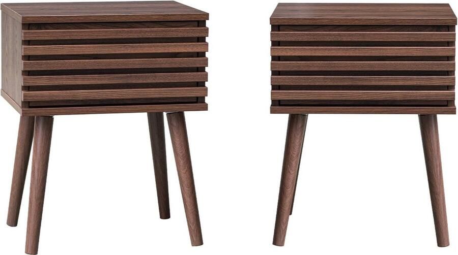 Sweeek Nachtkastje madere set van 2