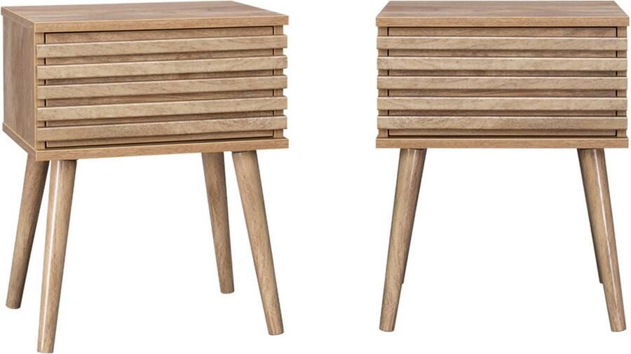 Sweeek Nachtkastje madere set van 2