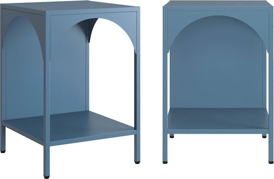 Sweeek Metalen nachtkastjes industriële bijzettafels (set van 2) soho