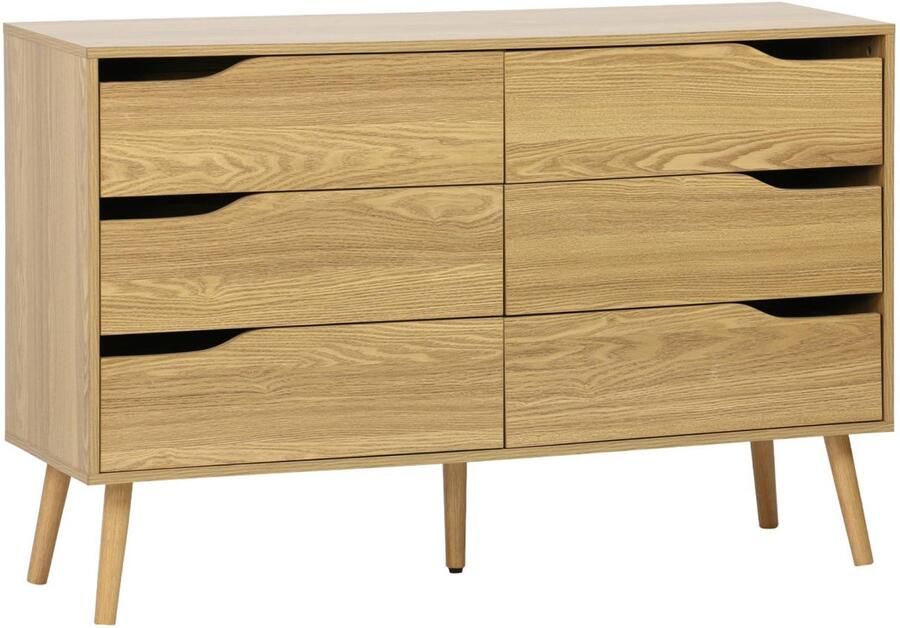 Sweeek Notenhouten ladekast nepal l 120 x d 40 x h 80cm