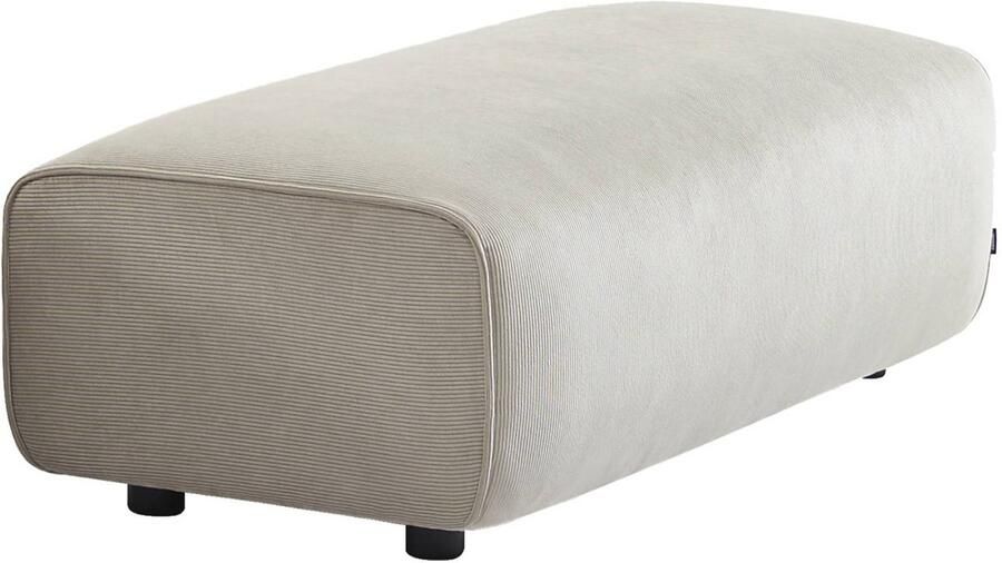 Sweeek Poef module voor bank voetenbank voor hoekbank 2-zits in ribfluweel l 123 x d 60 x h 41cm wallas
