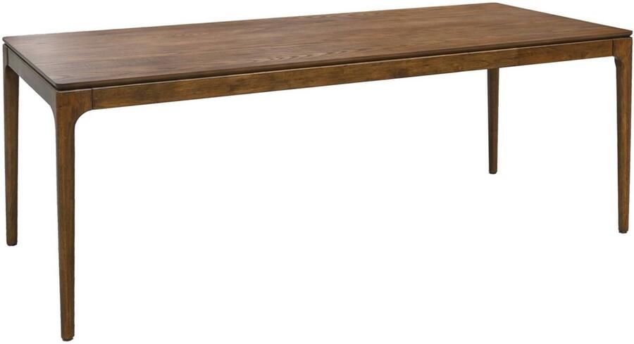 Sweeek Rechthoekige eettafel van rubberhout en essenhout fineer 8 plaatsen elena