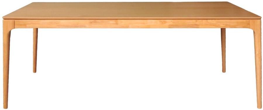 Sweeek Rechthoekige eettafel van rubberhout en essenhout fineer 8 plaatsen elena