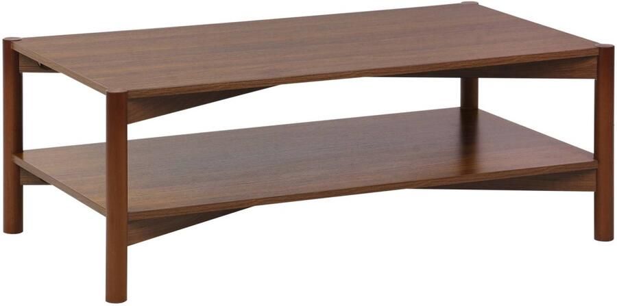 Sweeek Rechthoekige salontafel dubbel tafelblad houteffect 110 x 60 x 40cm harmony