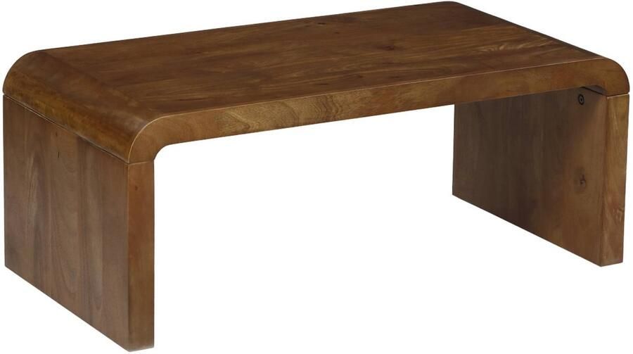 Sweeek Rechthoekige salontafel van massief acaciahout l 100 x b 50 x h 40cm dana