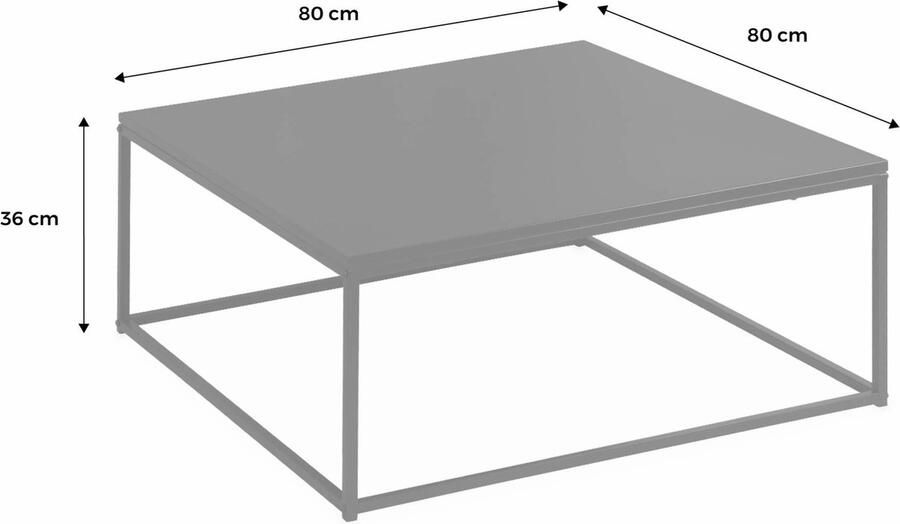 Alice's Garden Salontafel industrieel design zwart metaal design Salontafel Industrielle - Foto 2