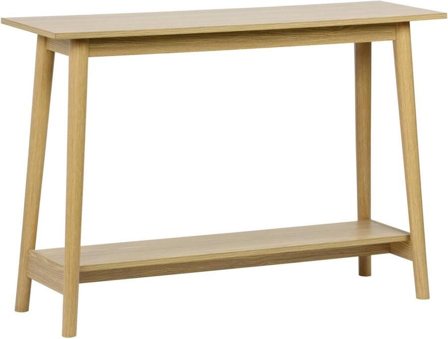 Sweeek Scandinavische notenhouten sidetable b 120 x d 35 x h 76cm