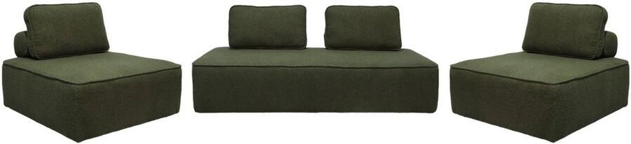 Sweeek Set fauteuils voor modulaire 4-zits bank bouclé bao