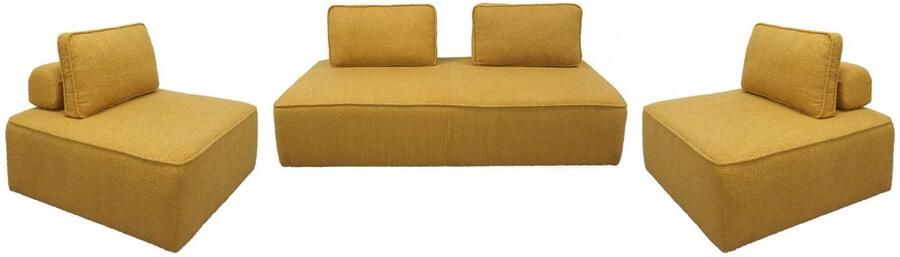 Sweeek Set fauteuils voor modulaire 4-zits bank bouclé bao