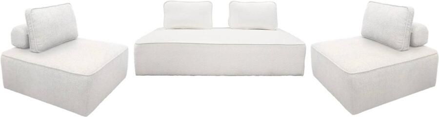 Sweeek Set fauteuils voor modulaire 4-zits bank bouclé bao