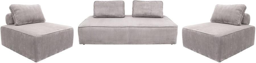 Sweeek Set fauteuils voor modulaire 4-zits bank corduroy lao