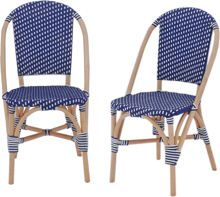Sweeek Rotan en poly rotan bistrostoel (set van 2)