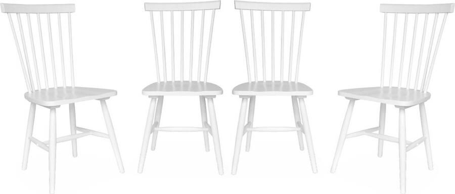 Sweeek Set van 4 hevea houten barstoelen romie b 50 8 x d 44 2 x h 90cm