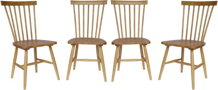 Sweeek Set van 4 hevea houten barstoelen romie b 50 8 x d 44 2 x h 90cm