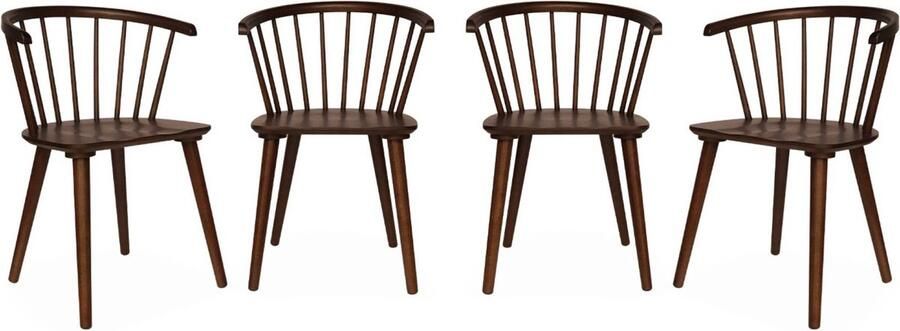 Sweeek Set van 4 houten en multiplex barstoelen paula b 53 x d 47 5 x h 76cm