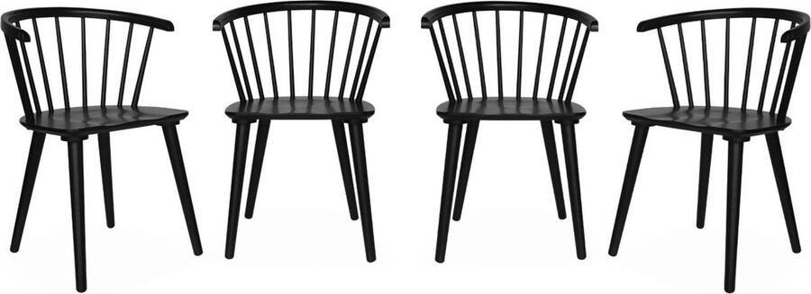 Sweeek Set van 4 houten en multiplex barstoelen paula b 53 x d 47 5 x h 76cm