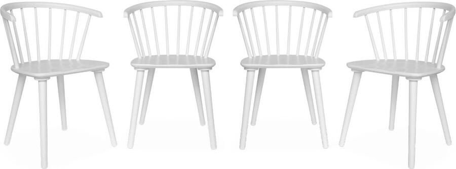 Sweeek Set van 4 houten en multiplex barstoelen paula b 53 x d 47 5 x h 76cm