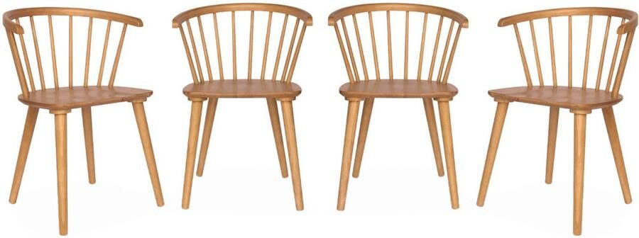 Sweeek Set van 4 houten en multiplex barstoelen paula b 53 x d 47 5 x h 76cm