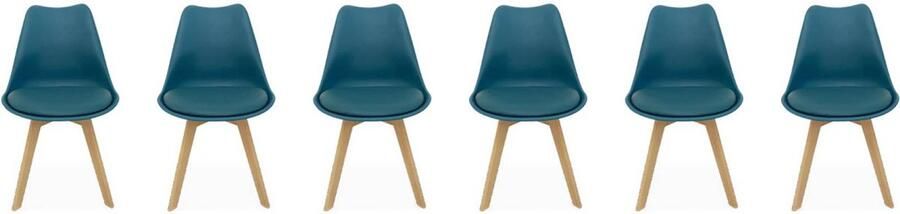 Sweeek Set van 6 eetkamerstoelen nils 42x55x81cm